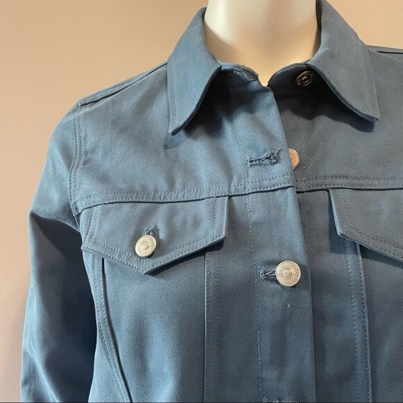 zara • Denim Button Down Long Sleeves Mini Dress - Picture 5 of 10